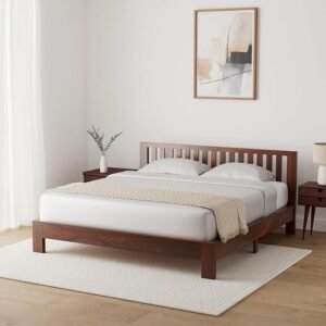 Roshani.online Solimo Petra Solid Sheesham Wood King Bed (Teak Finish)